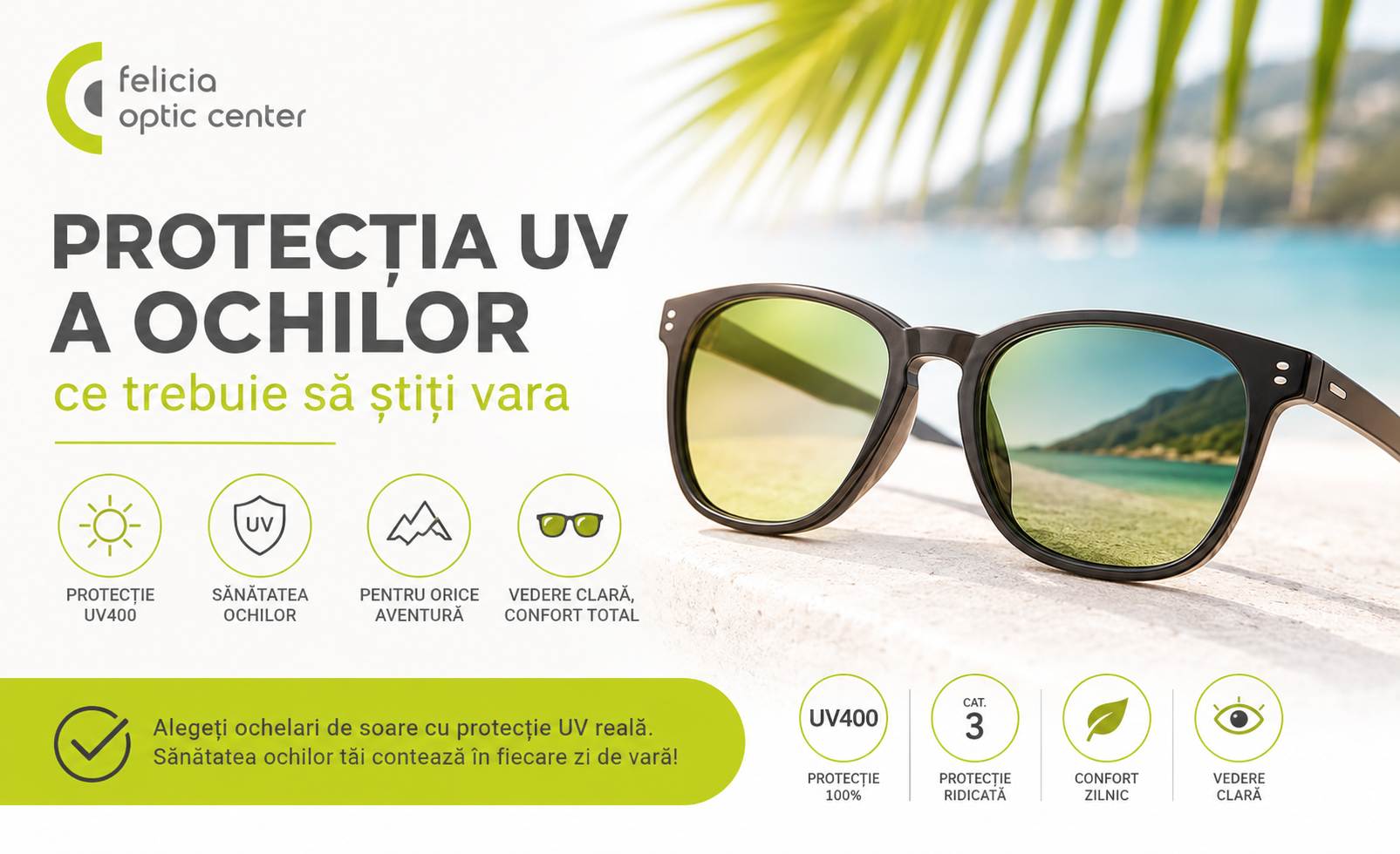 Protecția UV a ochilor: ce trebuie să știți vara